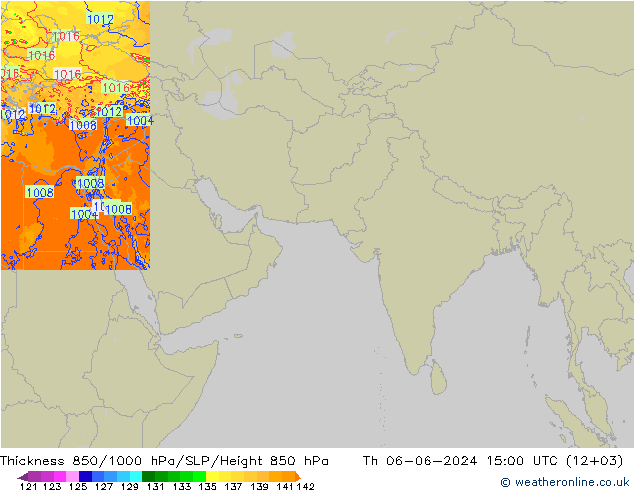 Thck 850-1000 hPa Arpege-eu  06.06.2024 15 UTC