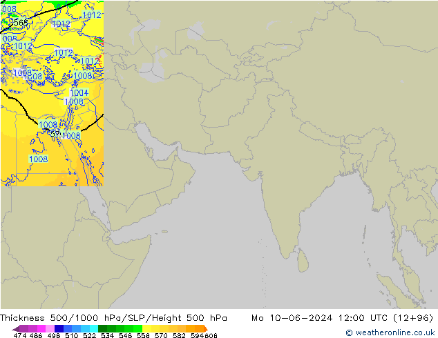 Thck 500-1000hPa Arpege-eu Po 10.06.2024 12 UTC