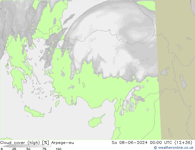 nuvens (high) Arpege-eu Sáb 08.06.2024 00 UTC