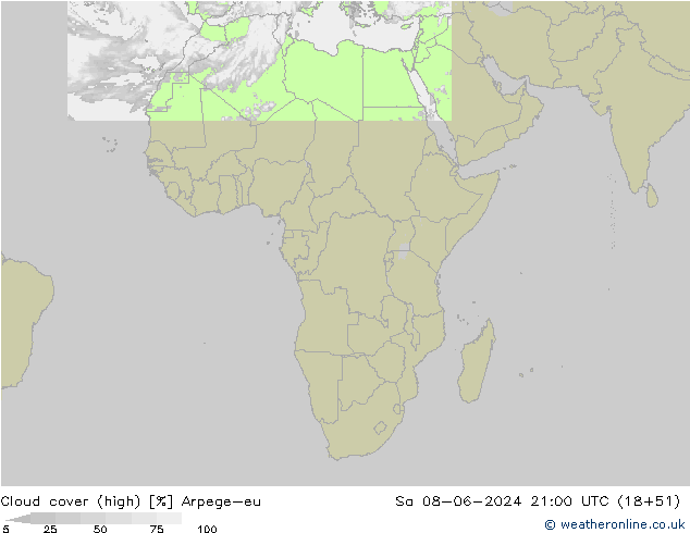 Bulutlar (yüksek) Arpege-eu Cts 08.06.2024 21 UTC