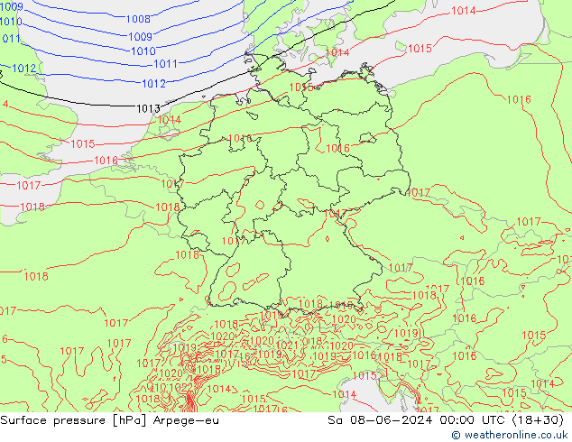 pressão do solo Arpege-eu Sáb 08.06.2024 00 UTC
