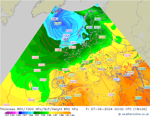 Thck 850-1000 hPa Arpege-eu pt. 07.06.2024 00 UTC