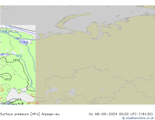 Yer basıncı Arpege-eu Cts 08.06.2024 00 UTC