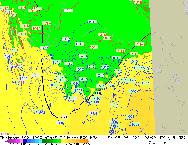 Thck 500-1000hPa Arpege-eu So 08.06.2024 03 UTC