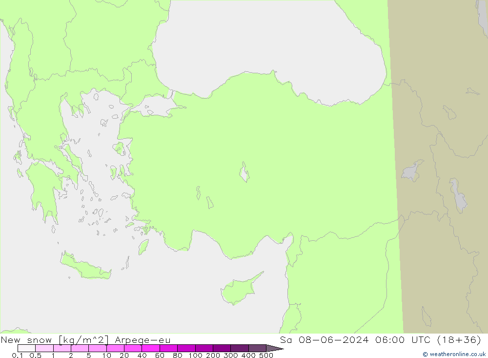 Verse sneeuw Arpege-eu za 08.06.2024 06 UTC