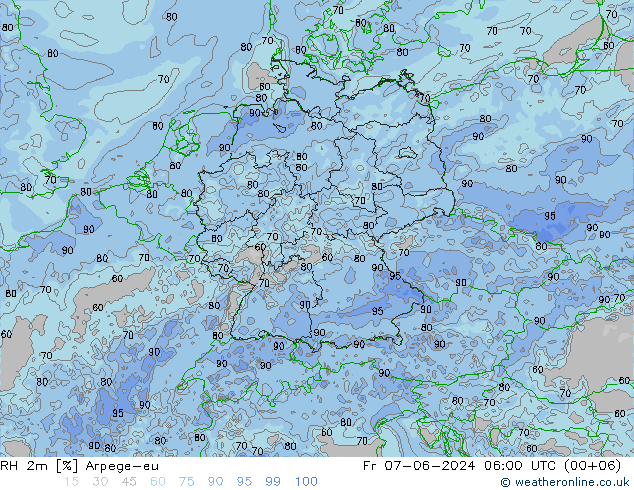 RH 2m Arpege-eu Sex 07.06.2024 06 UTC