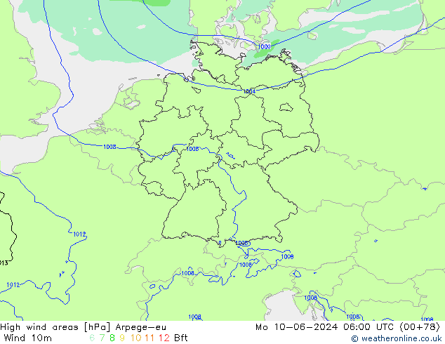 Izotacha Arpege-eu pon. 10.06.2024 06 UTC