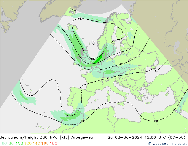 Polarjet Arpege-eu Sa 08.06.2024 12 UTC