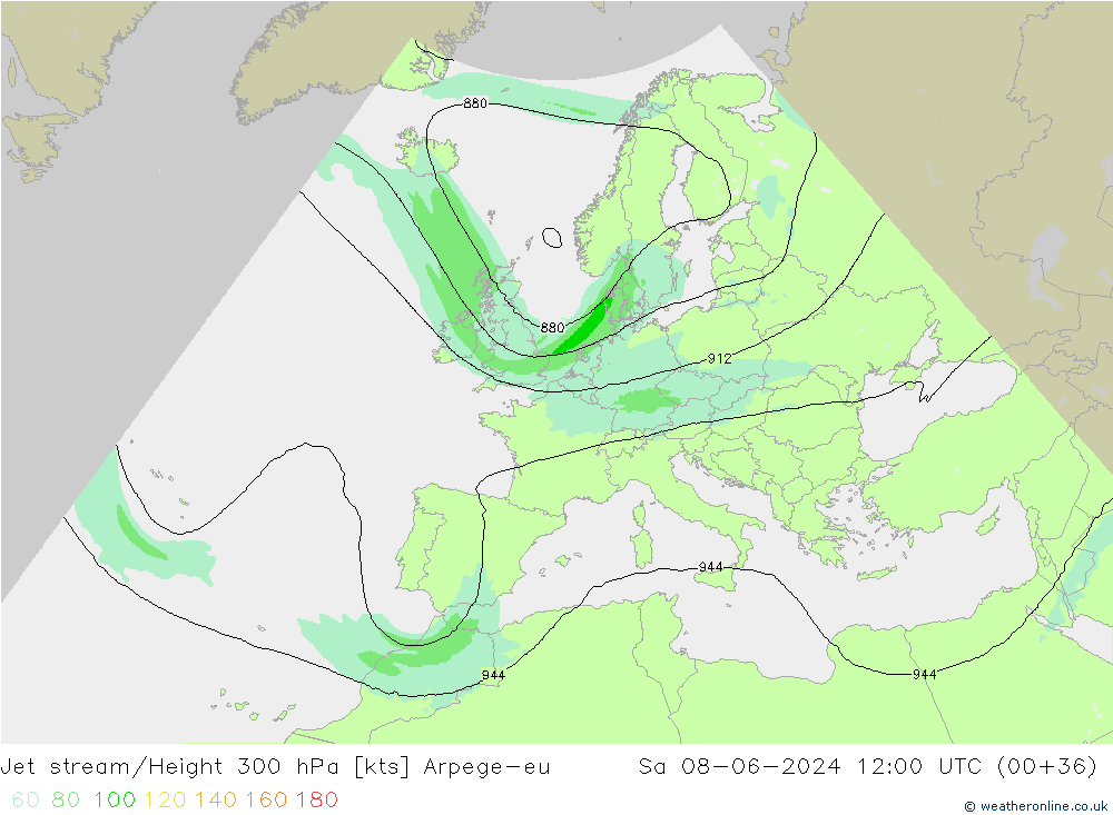 Polarjet Arpege-eu Sa 08.06.2024 12 UTC