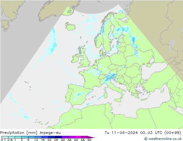 Yağış Arpege-eu Sa 11.06.2024 03 UTC