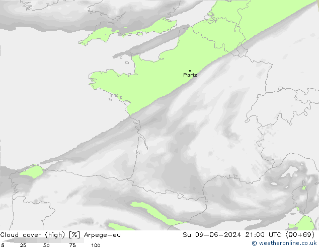 vysoký oblak Arpege-eu Ne 09.06.2024 21 UTC