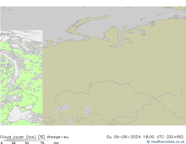 Nubes bajas Arpege-eu dom 09.06.2024 18 UTC