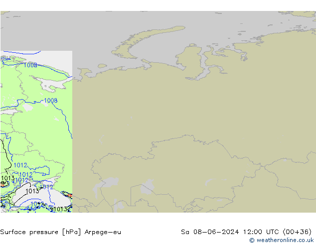 pression de l'air Arpege-eu sam 08.06.2024 12 UTC