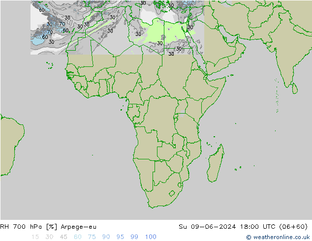 700 hPa Nispi Nem Arpege-eu Paz 09.06.2024 18 UTC