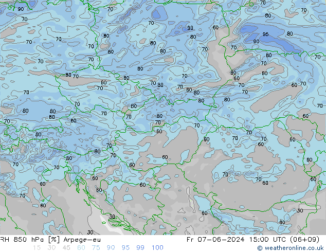 850 hPa Nispi Nem Arpege-eu Cu 07.06.2024 15 UTC