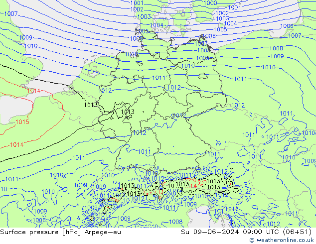      Arpege-eu  09.06.2024 09 UTC