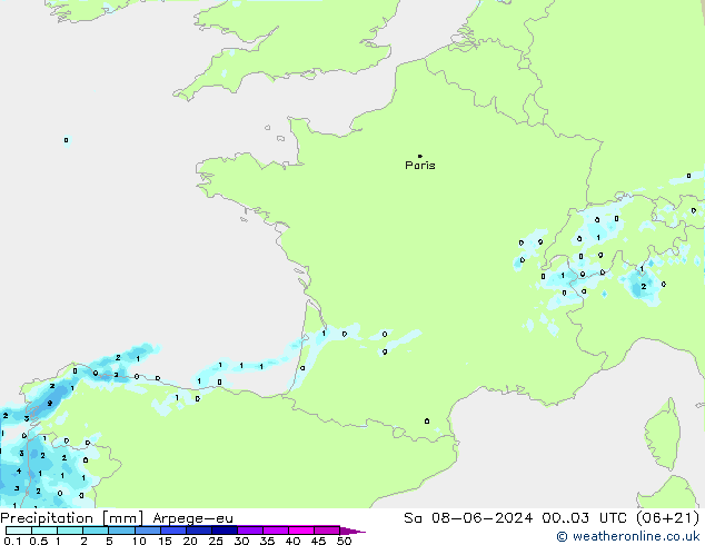 Yağış Arpege-eu Cts 08.06.2024 03 UTC