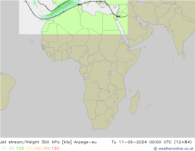 Corriente en chorro Arpege-eu mar 11.06.2024 00 UTC