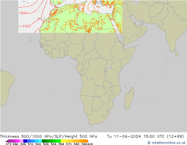 Thck 500-1000hPa Arpege-eu Tu 11.06.2024 15 UTC