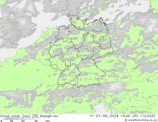 облака (низкий) Arpege-eu пт 07.06.2024 15 UTC