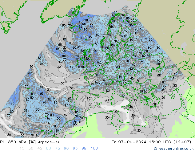 RV 850 hPa Arpege-eu vr 07.06.2024 15 UTC