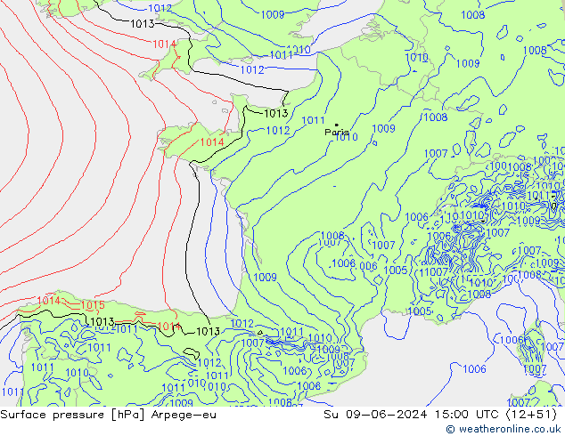 ciśnienie Arpege-eu nie. 09.06.2024 15 UTC