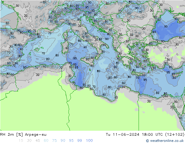 RV 2m Arpege-eu di 11.06.2024 18 UTC