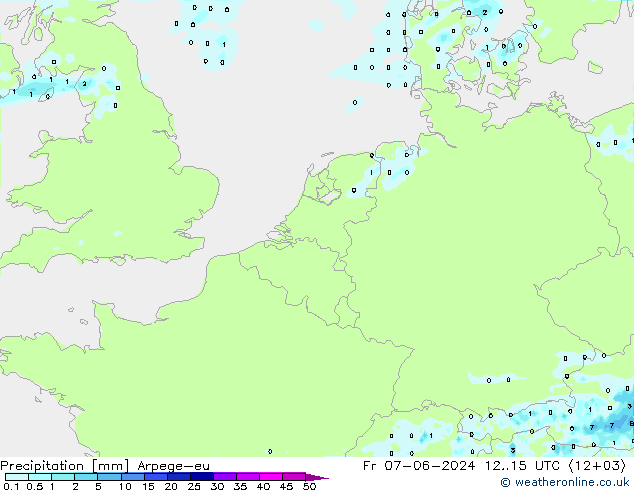 Neerslag Arpege-eu vr 07.06.2024 15 UTC