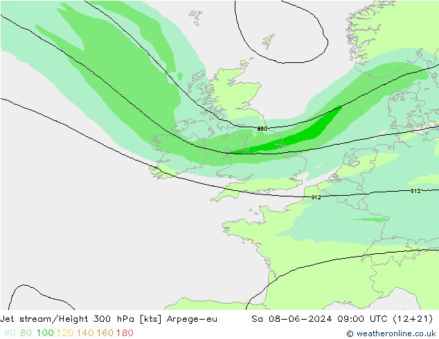 Corrente a getto Arpege-eu sab 08.06.2024 09 UTC