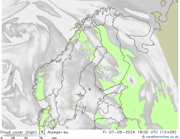 zachmurzenie (wysokie) Arpege-eu pt. 07.06.2024 18 UTC