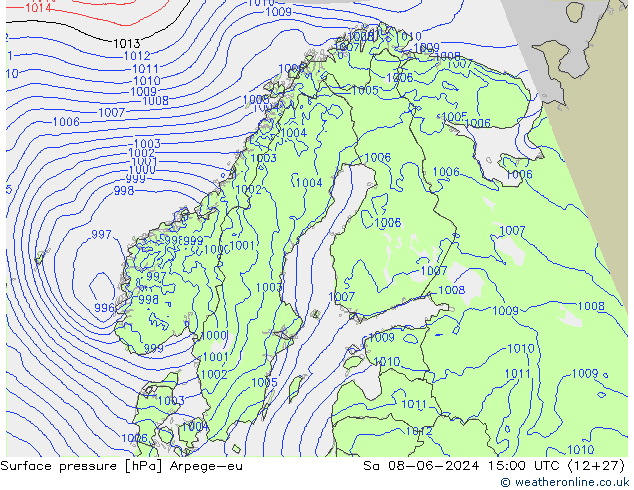 pressão do solo Arpege-eu Sáb 08.06.2024 15 UTC