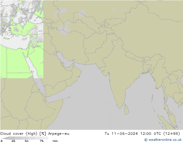 облака (средний) Arpege-eu вт 11.06.2024 12 UTC