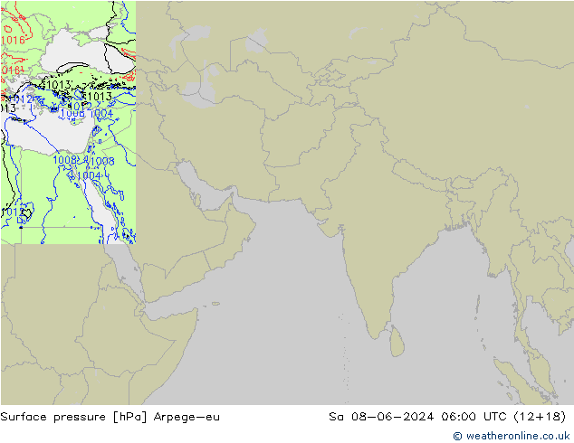 Luchtdruk (Grond) Arpege-eu za 08.06.2024 06 UTC