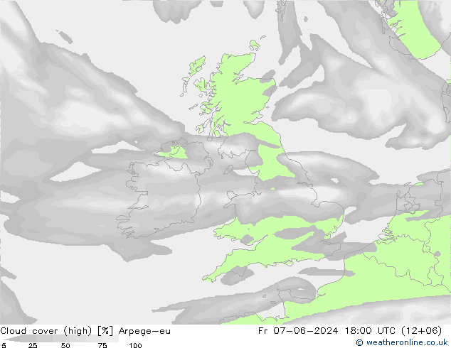 vysoký oblak Arpege-eu Pá 07.06.2024 18 UTC