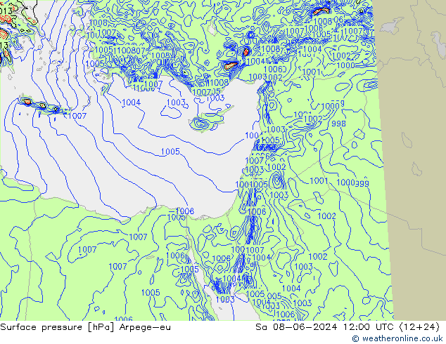 Luchtdruk (Grond) Arpege-eu za 08.06.2024 12 UTC