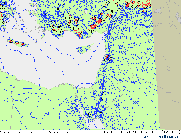 pressão do solo Arpege-eu Ter 11.06.2024 18 UTC