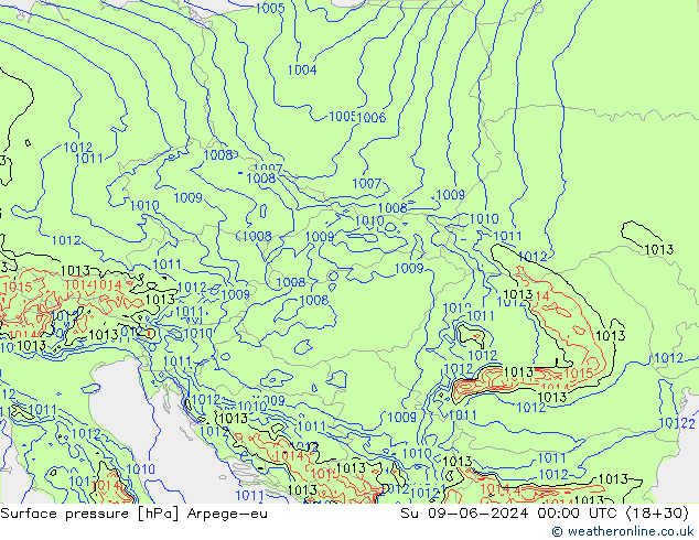ciśnienie Arpege-eu nie. 09.06.2024 00 UTC