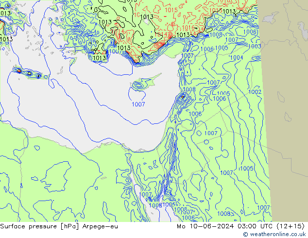 Luchtdruk (Grond) Arpege-eu ma 10.06.2024 03 UTC