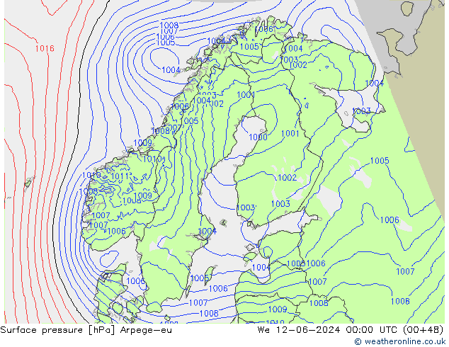ciśnienie Arpege-eu śro. 12.06.2024 00 UTC