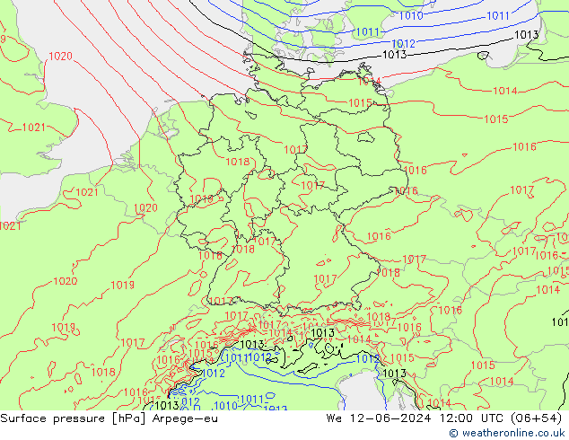 ciśnienie Arpege-eu śro. 12.06.2024 12 UTC