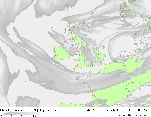 облака (средний) Arpege-eu пн 10.06.2024 18 UTC