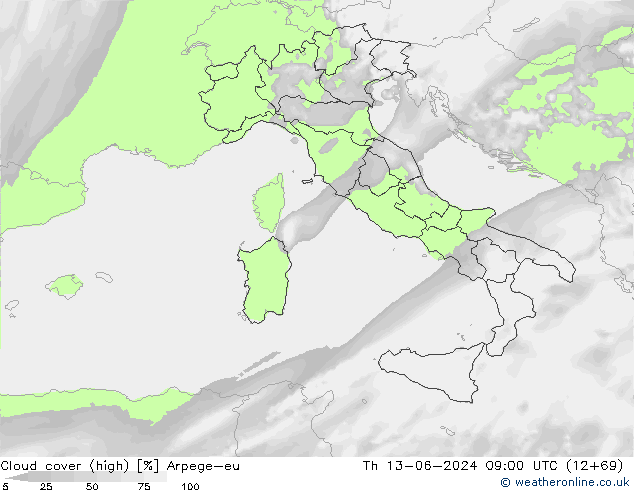 nuvens (high) Arpege-eu Qui 13.06.2024 09 UTC