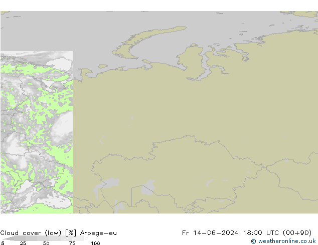 облака (низкий) Arpege-eu пт 14.06.2024 18 UTC