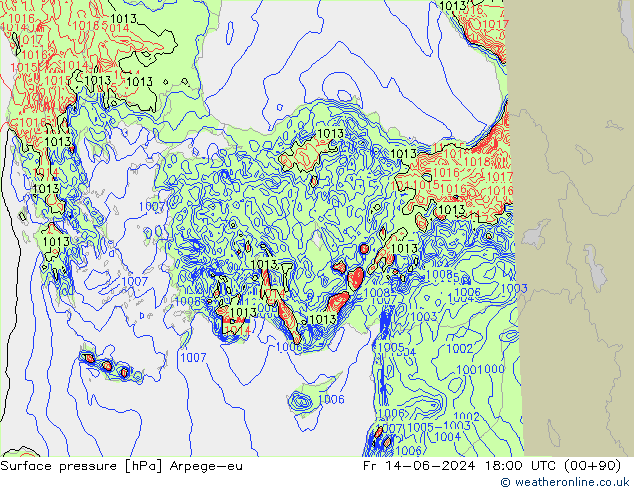 ciśnienie Arpege-eu pt. 14.06.2024 18 UTC