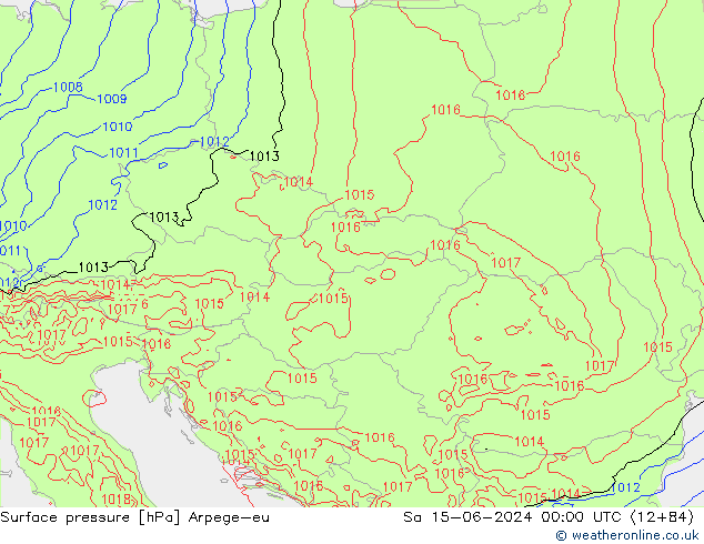 Luchtdruk (Grond) Arpege-eu za 15.06.2024 00 UTC