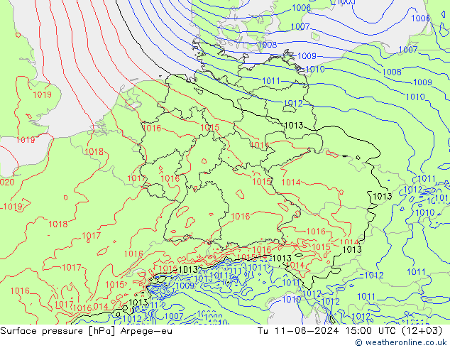 ciśnienie Arpege-eu wto. 11.06.2024 15 UTC