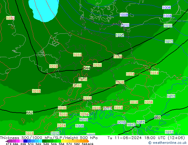 Thck 500-1000hPa Arpege-eu Ter 11.06.2024 18 UTC