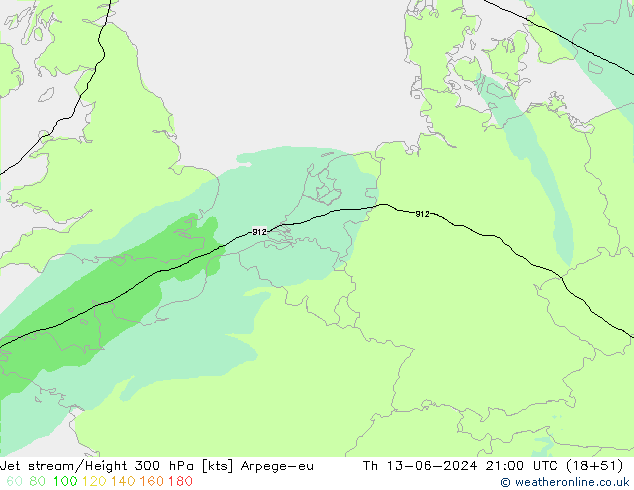 Prąd strumieniowy Arpege-eu czw. 13.06.2024 21 UTC