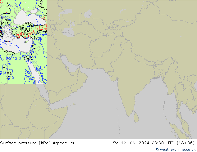 Presión superficial Arpege-eu mié 12.06.2024 00 UTC