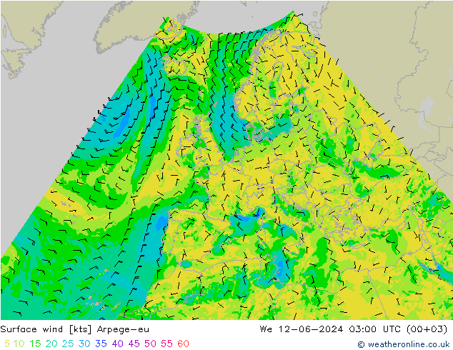 Bodenwind Arpege-eu Mi 12.06.2024 03 UTC